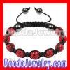 Fashion Tresor Paris bead Bracelet with red pave Crystal bead and hemitite