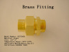 Brass union pipe fitting