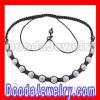 2011 fashion Tresor Paris Macrame necklace with Lilac Crystal bead and Hematite