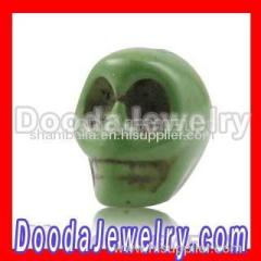 11*12mm Olive Green Turquoise Skull Head Beads | Turquoise Skull Beads