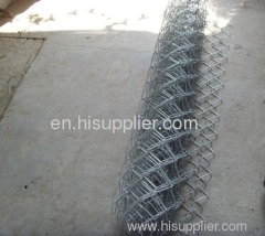 Galvanized chain link fence