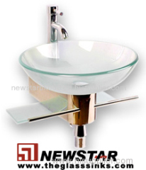 Clear Tempered Glass Vanity Top