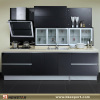 Black MDF cabinet with PVC