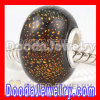 Dichroic Foil Glass Beads european Compatible 925 Silver Single Core