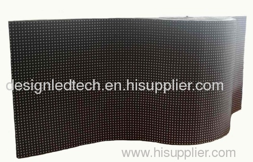 P10mm rubber semi-flexible indoor led screen