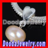 New Freshwater Pearl Beads Fit european Jewelry With Sterling Silver Heart Charms