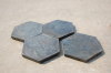 Hexagonal cast basalt tiles