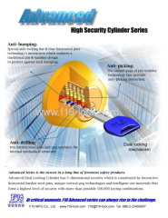 Advanced High Security Cylinder - Mortise Lock - Door Lock