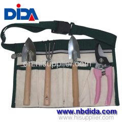4PC steel garden tool with belt bag
