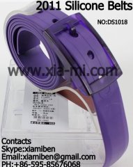 2011 colorful promotional sports silicone belts,plastic belts,rubber belts