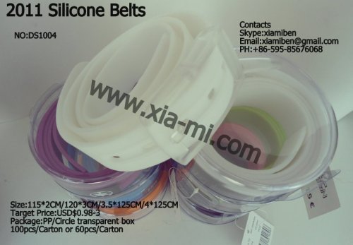 2011 colorful promotional sports silicone belts,plastic belts,rubber belts