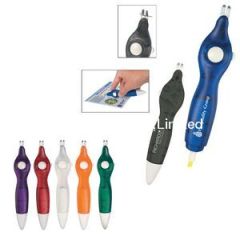 Highlighter pens with staple remover