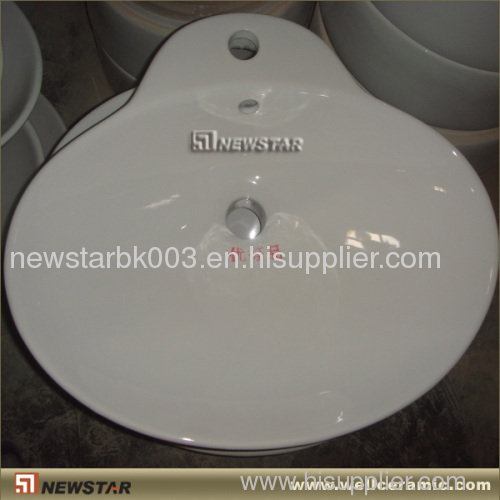 Ceramic Art Basin with Single Hole