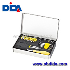 22pcs basic steel house tools sets in tin box