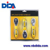 3 PC Ratchet wrench tool with yellow plastic handle