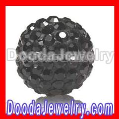 Cheap 10mm Shamballa pave bead Black Czech Crystal fits shamballa bracelet