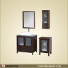 Wooden Bathroom Vanity with Side Cabinet