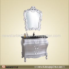 Silver Solid Wooden Cabinet (smart combination)