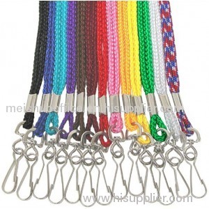 Colored Round Lanyard with Swivel Hook