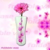Eco-friendly and reusable clear plastic folded vase