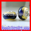 24K Gold Foil european Style Glass Charm Jewelry Beads Fit european Bracelet Jewelry