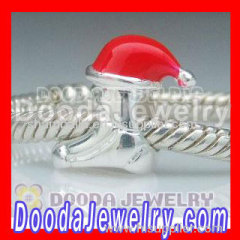 925 Sterling Silver Christmas Beads Enamel Red Boot