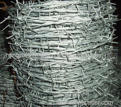 Galvanized or Plastic Coated Barbed Wire