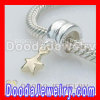 925 Sterling Silver european Style Beads Dangle Gold Plated Lucky Star
