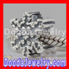 european Style Antique Christmas Snowflake Charm Beads Fit european Bracelet