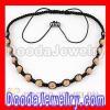 Fashion shamballa style Hip hop necklaces with Rosy Crystal and Hematite