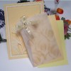 Handmade paper wedding cards with shinning gold powder