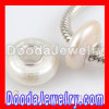 13-15mm Helix Nature White Freshwater Pearl Spacer Beads in 925 Silver Core european Compatible