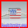 925 Sterling Silver Charm Jewelry Beads Enamel American Flag