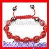 Fashion tresor paris Shamballa bracelet with red agate and hemitite