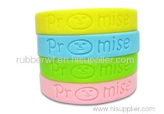 silicone debossed wristbands