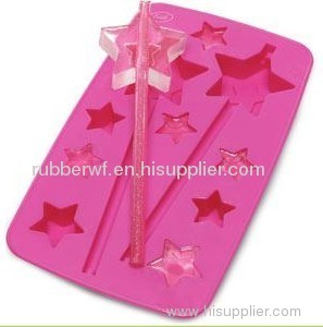 silicone star ice cube tray