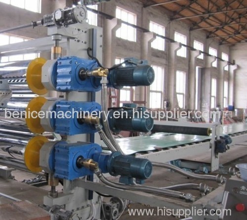 Plastic sheet extrusion line