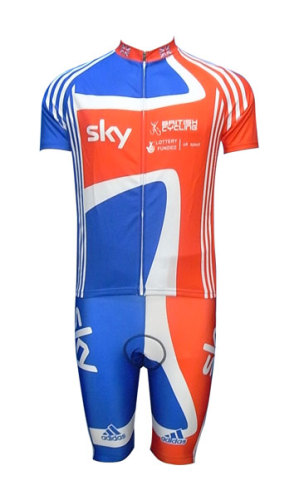 2011men's sublimated pro cycling team kit,sky