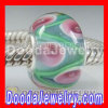 925 Sterling Silver Core european Murano Glass Beads Fit European Large Hole Jewelry Bracelet