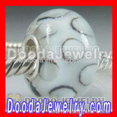 Charm Jewelry Glass Beads with 925 Sterling Silver Single Core, fit on Bighole Jewelry, Italian Charms Bracelet Jewelry