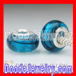 925 Sterling Silver Double Cores Charm Jewelry Italian Murano Glass Beads