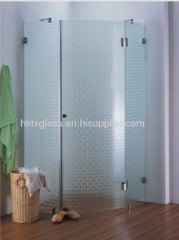 Pattern glass / shower door glass / frameless glass door / hot bending glass
