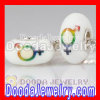 Painted Female and Male Symbol Murano Glass Beads 925 Sterling Silver european Compatible