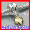 Charm Jewelry 925 Silver Beads Dangle Gold Plated Heart