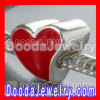 S925 Sterling Silver Charm Jewelry Beads Enamel Red Heart Charms european Compatible