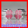 925 Sterling Silver Charm Jewelry Beads Enamel Pink Four-leaf Clover Fit european Bracelet Jewelry