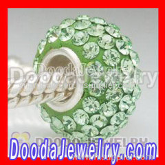 european Style Crystal Beads With 90 Crystal Rhinestones Austrian Crystal Accent 925 Sterling Silver Core