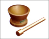 brass mortar and pestle