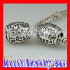 european 925 Sterling Silver Live Love Laugh Beads For Father's Day