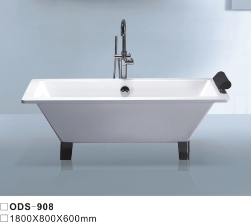 streamlined acrylic bathtub